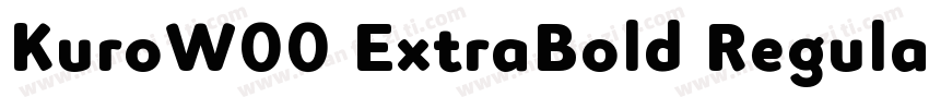 KuroW00 ExtraBold Regular字体转换